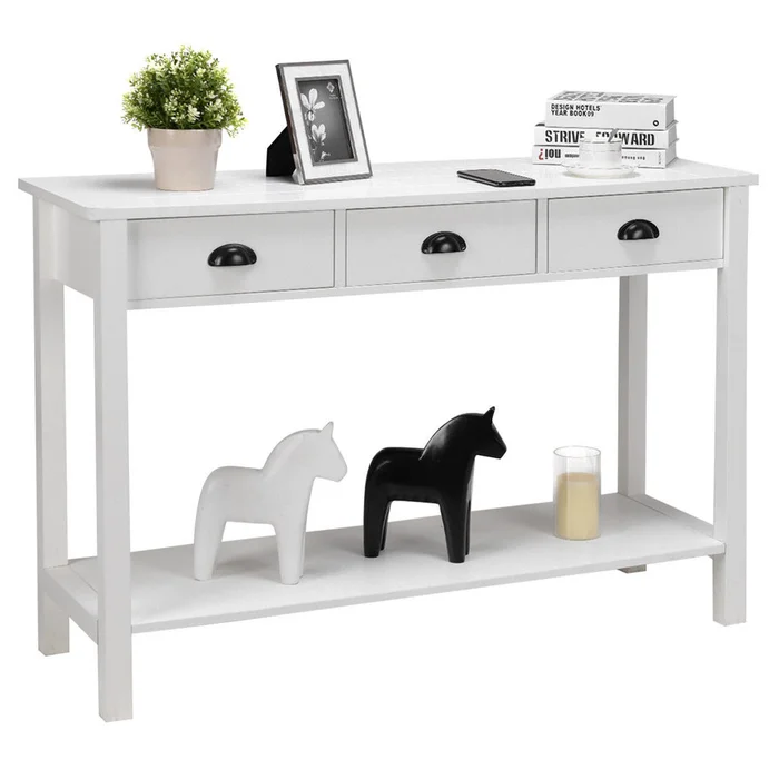 47″ Side Desk Console Table with Drawers