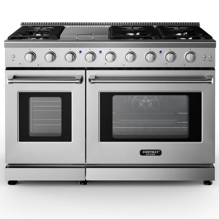 48″ Freestanding Gas Range with 7 Burner Cooktop