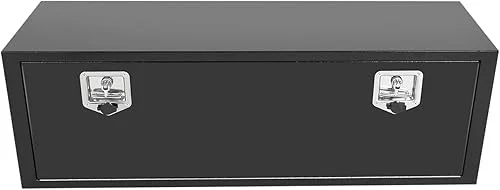 48 Inch Underbody Truck Box Steel Storage Tool Box,48′ x 14′ x 16′ Tool Chest Organizer w/Lock and Keys For Pickup,Truck Bed, RV, Trailer,Heavy Duty Waterproof Black box