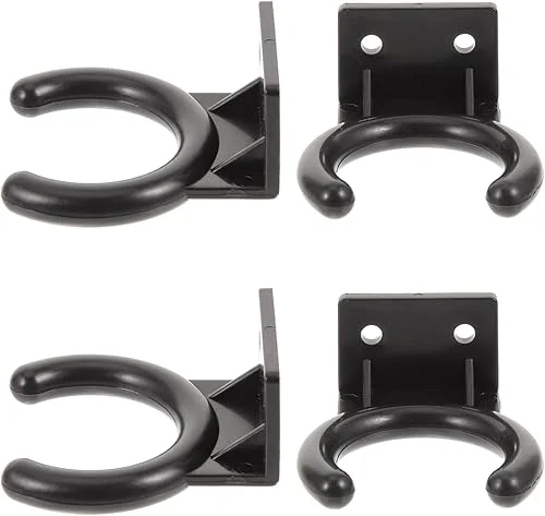 4pcs Microphone Hook Plastic Black Audio Wired Microphone Wall Mount Holder Shock Mount Microphone Accessories