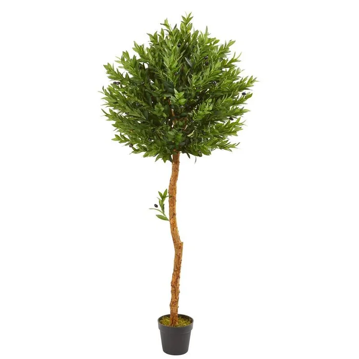5.5″ Olive Topiary Artificial Tree UV Resistant (Indoor/Outdoor)