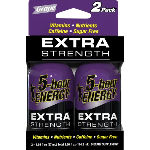5-hour ENERGY Energy Shot, Extra Strength, Grape, 2 Pack