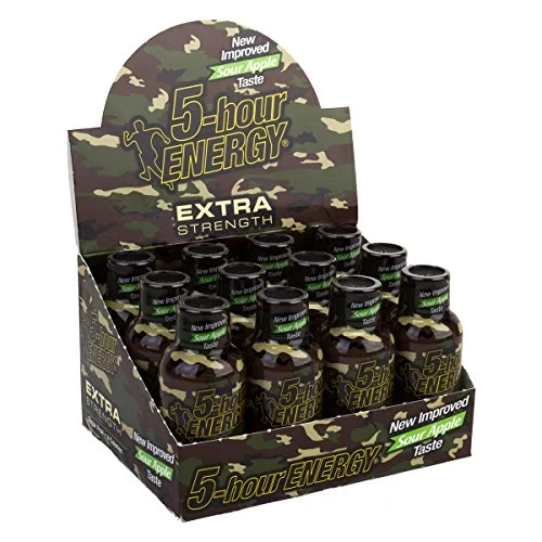 5-hour ENERGY¬® Shot, Extra Strength, Sour Apple, 1.93 oz., 12 Count