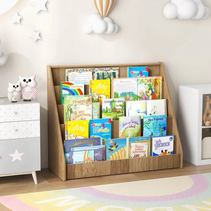 5-Tier Kids' Bookshelf with Deep Compartments (3 Colors)