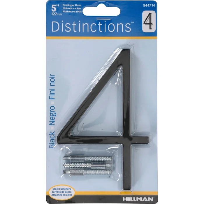 5028369 5 In. Distinctions No.4 Screw For House, Black – Pack Of 3