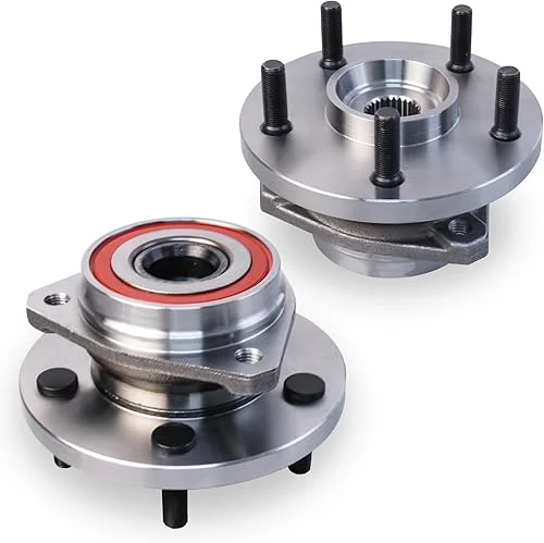 513159 Pair Front Wheel Hub Bearing Assembly Compatible with 1999 2000 2001 2002 2003 2004 Jeep Grand Cherokee 4.0L 4.7L 5 lugs Non-ABS