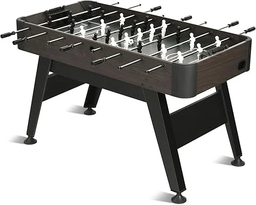 54′ Foosball Table, Soccer Games Table Competition Sized Wooden Table Soccer w/ 2 Balls for Adult Kids Youth Home, Game Room, Office, Party