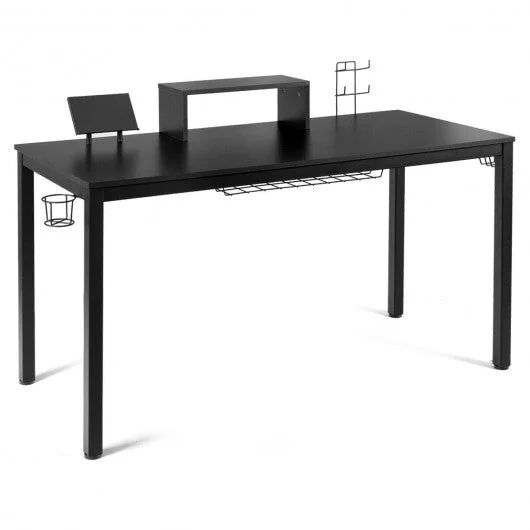 55″ Ergonomic Gaming Desk w/ Monitor Shelf