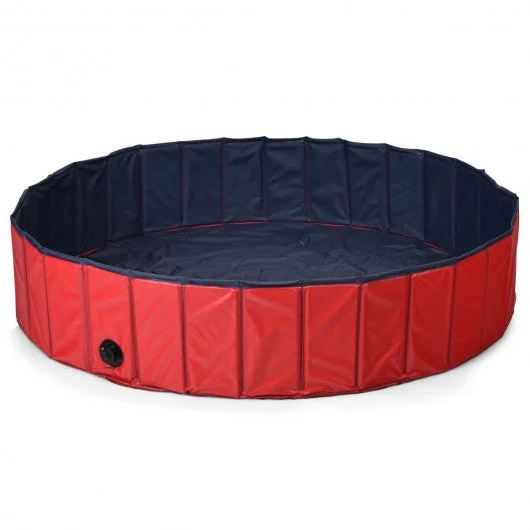 55″ Foldable Dog Pet Pool-Red