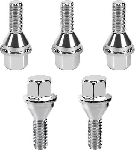 5PCS 611-005 M12x1.25 Wheel Studs, OE 53182366 6511051AA 6509933AA, Wheel Lug Bolts Replacement, 19mm Hex 28mm Shank, Compatible with Selected Cherokee Renegade Compass