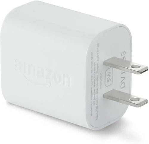 5W USB Official OEM Charger and Power Adapter for Fire Tablets and Kindle eReaders – White