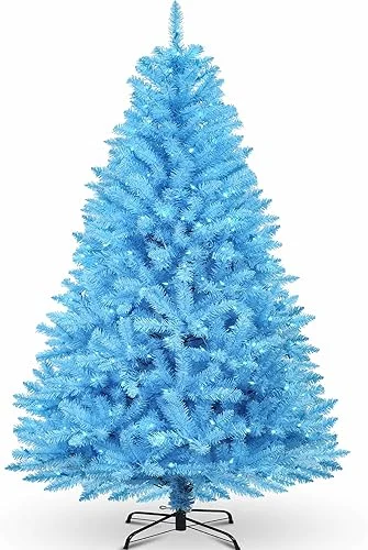 6.5ft Pre-lit Artificial Purple Christmas Tree With 300 LED UL Listed String Lights