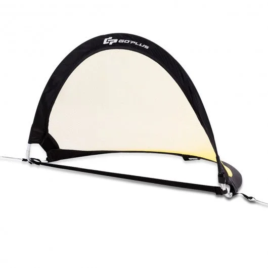 6’/4’/2.5′ Set of 2 Portable Pop-Up Soccer Goals Net-2.5′