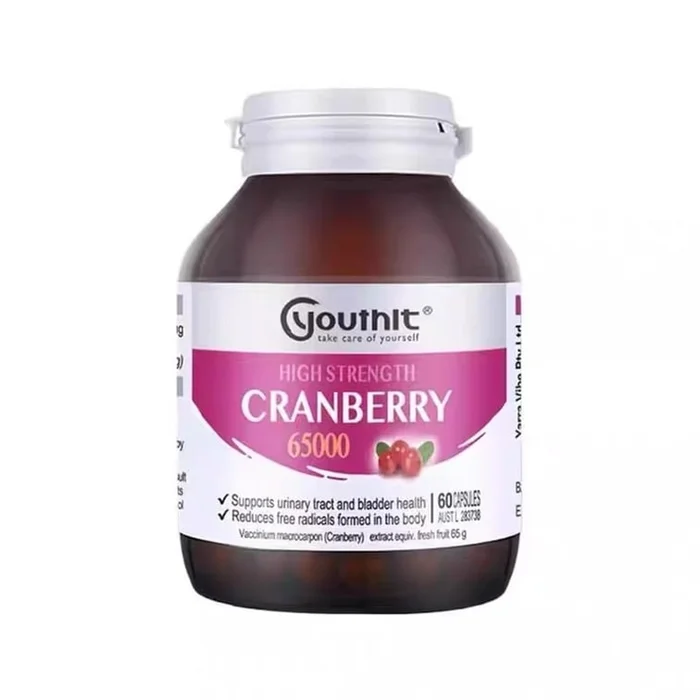60 High-Concentration Cranberry capsules per bottle