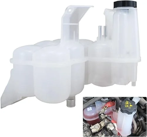 603-839 Engine Coolant Reservoir Tank with Cap & Sensor Compatible with 2013-2018 Ram 2500, 2013-2018 Ram 3500, 2013-2018 Ram 4500, 2013-2018 Ram 5500 L6 6.7L | Replaces # 68166475AC