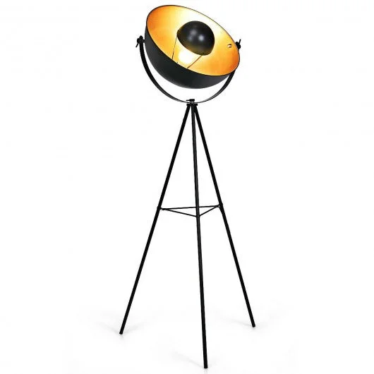 63″ Industrial Tripod Floor Lamp with Adjustable Metal Legs