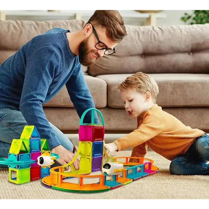 64-Piece Magnetic Tiles Sky Track