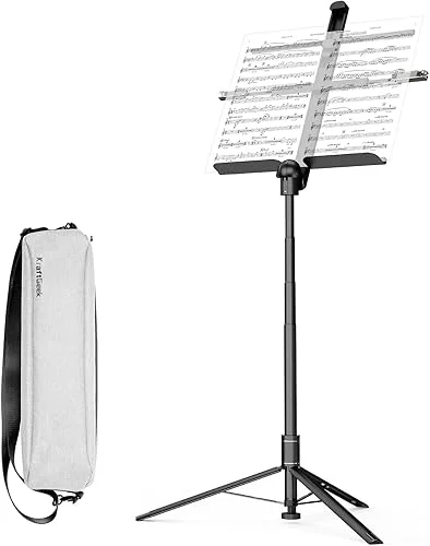 66′ Foldable Music Stand for Sheet Music with Carrying Case