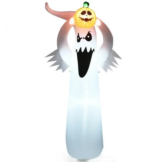 6FT Halloween Inflatable Blow Up Ghost with LED Lights
