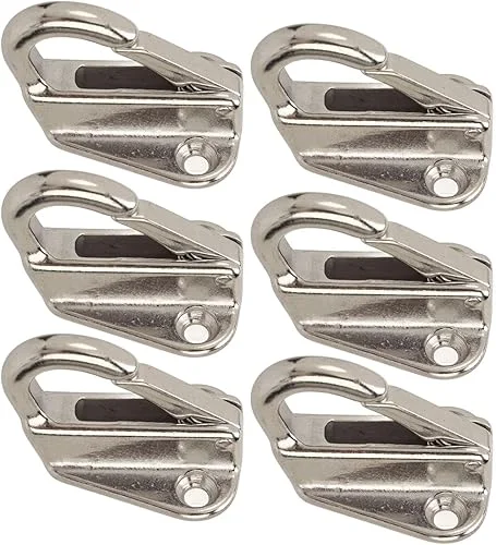 6Pcs Hook Stainless Steel Heavy Duty Spring Buckle Type Hanger for Home Marine Engineering Easily Hang and Adjust Fenders on Your Boat