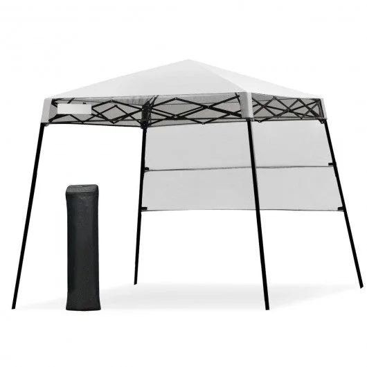 7 x 7 FT Sland Adjustable Portable Canopy Tent w/ Backpack-Gray