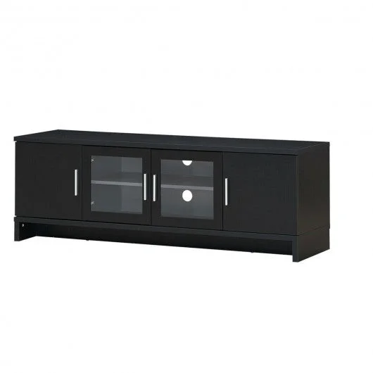 70″ Media Entertainment TV Stand with Storage Cabinet-Black