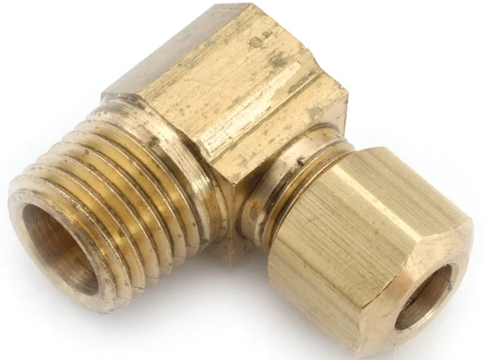 750069-0808 Tube Elbow, 1/2 In, 90 Deg Angle, Brass, 200 Psi Pressure