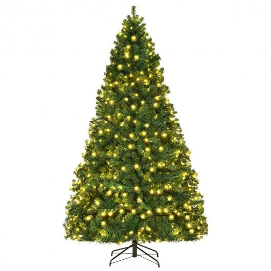 8′ PVC Artificial Christmas Tree with LED Lights-8′