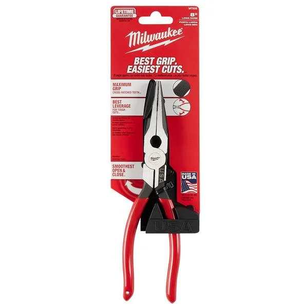8″ Long Nose Dipped Grip Pliers