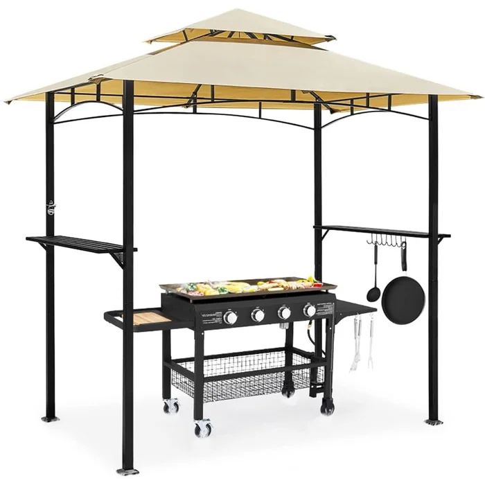 8 x 5-Foot Outdoor Grill Gazebo with Vented Top