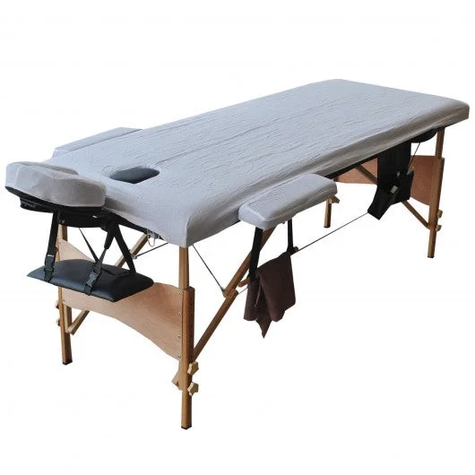 84″L Massage Table Portable Facial SPA Bed W/Sheet+Cradle Cover+2 Bolster+Hanger