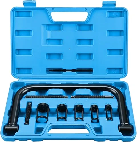 8MILELAKE Valve Spring Compressor Auto Compression C-Clamp Tool Service Kit for Motorcycle,Car,ATV,and Small Engine Repairs