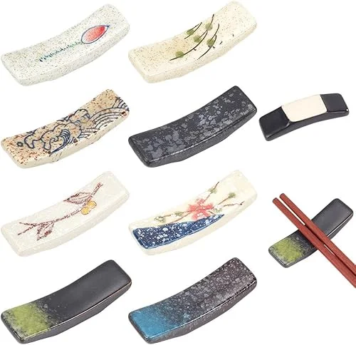 8Pcs Japanese Chopstick Rest Ceramic Chopstick Holder for Dinner Spoons Forks Paint Brushes Table Decoration