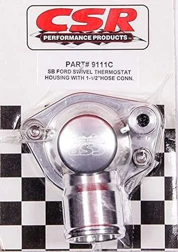 9111C Clear Swivel Thermostat Housing for Small Block Ford