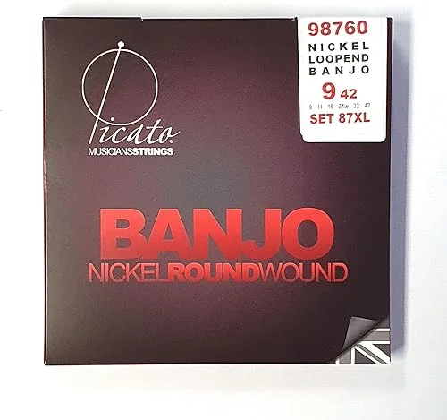 98760 Nickel 6 String Banjo Loop End, Set of 6 Pieces