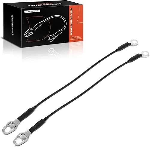 A-Premium Tailgate Cable Left & Right Side Compatible with 1983-1996 Ford F-150, 1983-1997 F-250/F-350, 1997 F-250 HD, 1983 F-100, 21-1/8 Inch Tailgate Support Cable Strap, # E3TZ9943052B