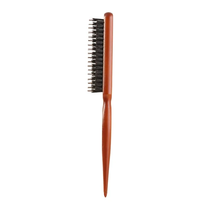 A sharp-tailed narrow-toothed boar bristle comb 1 piece per pack