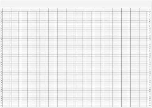 A3 analysis pad, 53 rows, 16 columns, numbered, 100gsm