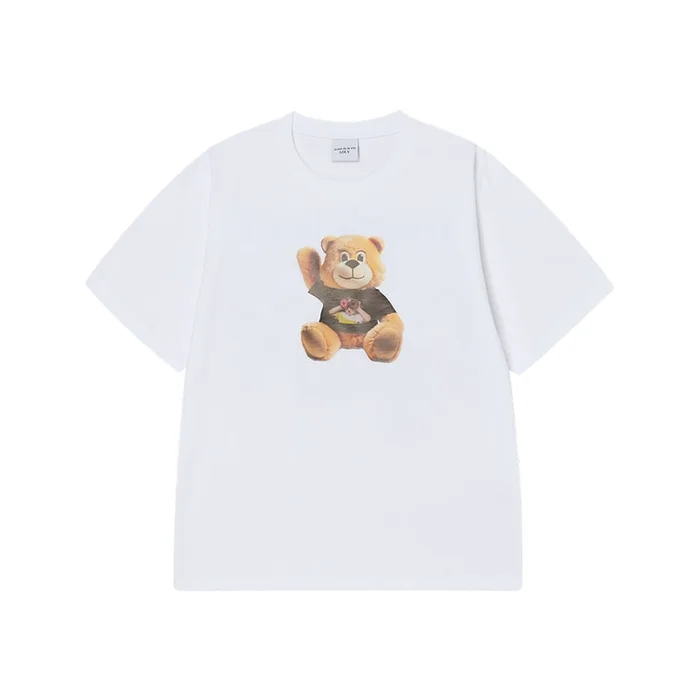 AC BEAR BABY FACE SHORT SLEEVE T-SHIRT WHITE SIZE 1