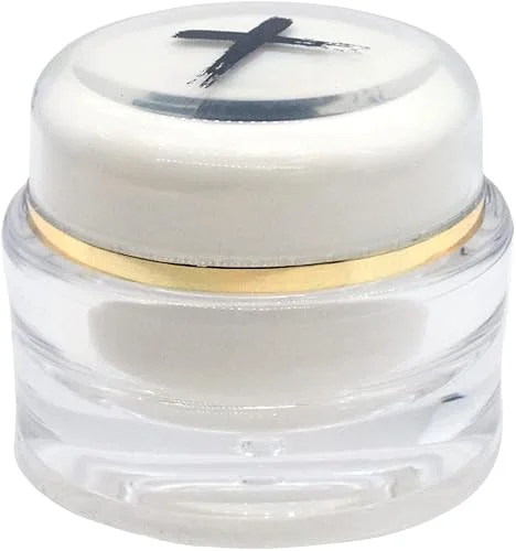 Acrylic Palm Ash Pyx with Ashes for 500 or 1000 People | White and Clear Container with Twist-Off Cap for Ashes | Made with real palm sunday palms in the USA (Small (500 People))