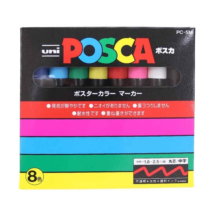 Acrylic water-based pen marker 8 colors 1.8-2.5mm