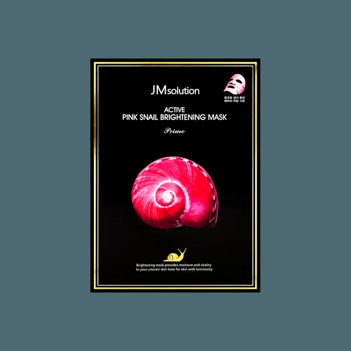 Active Pink Snail Brightening Mask, Prime, 30ml x 10 Sheets