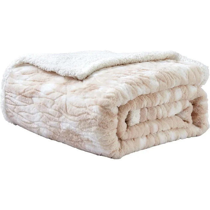 Alaska Faux Fur Sherpa Blanket, 108″ x 90″ (King Size)