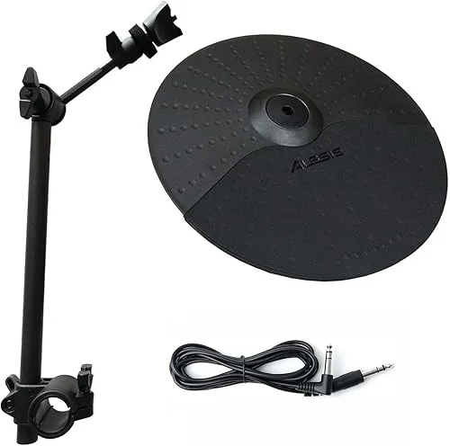Alesis Nitro Mesh/Nitro Max Kit 10 inch Cymbal with Choke, 13 inch Cymbal Arm/Clamp and Silverline Audio 10ft Connection Cable Bundle