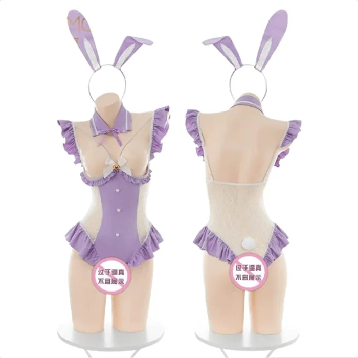 Alice bunny girl jumpsuit suit open crotch uniform temptation flirting exposed chest sexy lingerie1 piece