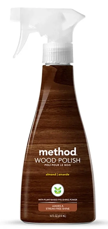 Almond Scented Wood Polish 14 Ounce Bottle For Furniture Care And Shine