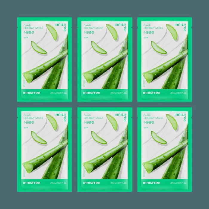 Aloe Vera Fresh Energy Face Mask 1 piece*6【Value Pack】