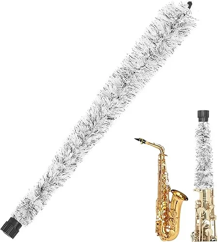 Alto Sax Cleaning Brush, 21'' Alto Saxophone Cleaning Swab Alto Sax Pad Saver Brush Cleaner Cotton Sax Cleaning & Care Kit for Alto Sax