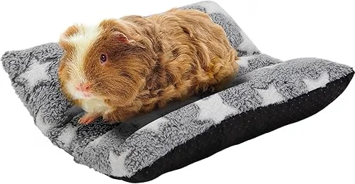 Amakunft Rabbit Bed Pad, Guinea Pig Snuggle Bed Washable Cuddle Cushion with Soft Plush Mat for Indoor Small Animals Bunny, Ferret, Chinchilla, Hedgehog, Sugar Glider, Kitten
