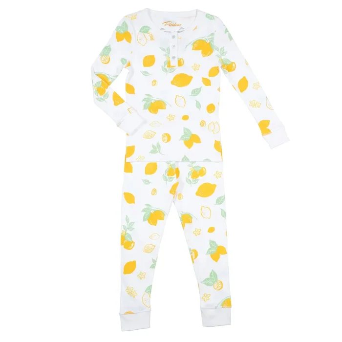 Amalfi Lemons – Long Sleeve Kid Pajama Pima cotton